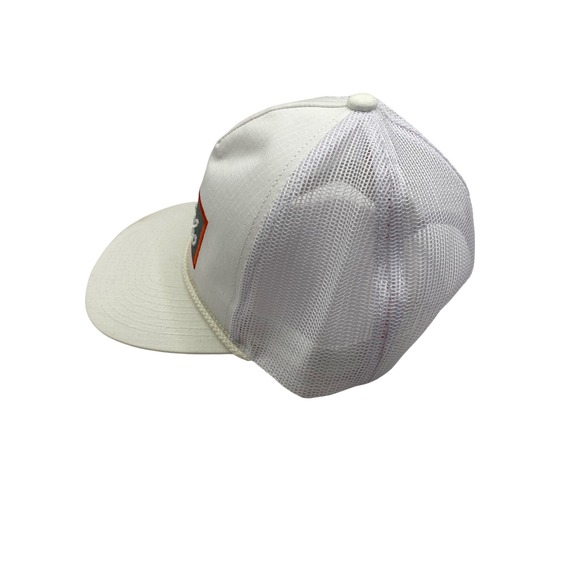 Burlebo White Mesh Trucker Hat Baseball Cap Adjustable Snapback Hunting Outdoors - Picture 3 of 8